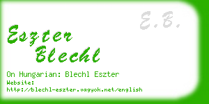 eszter blechl business card